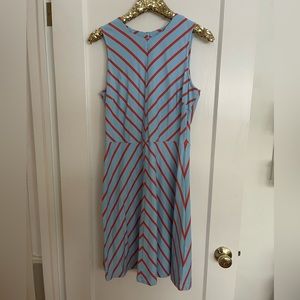 J. McLaughlin size large aqua & orange dress